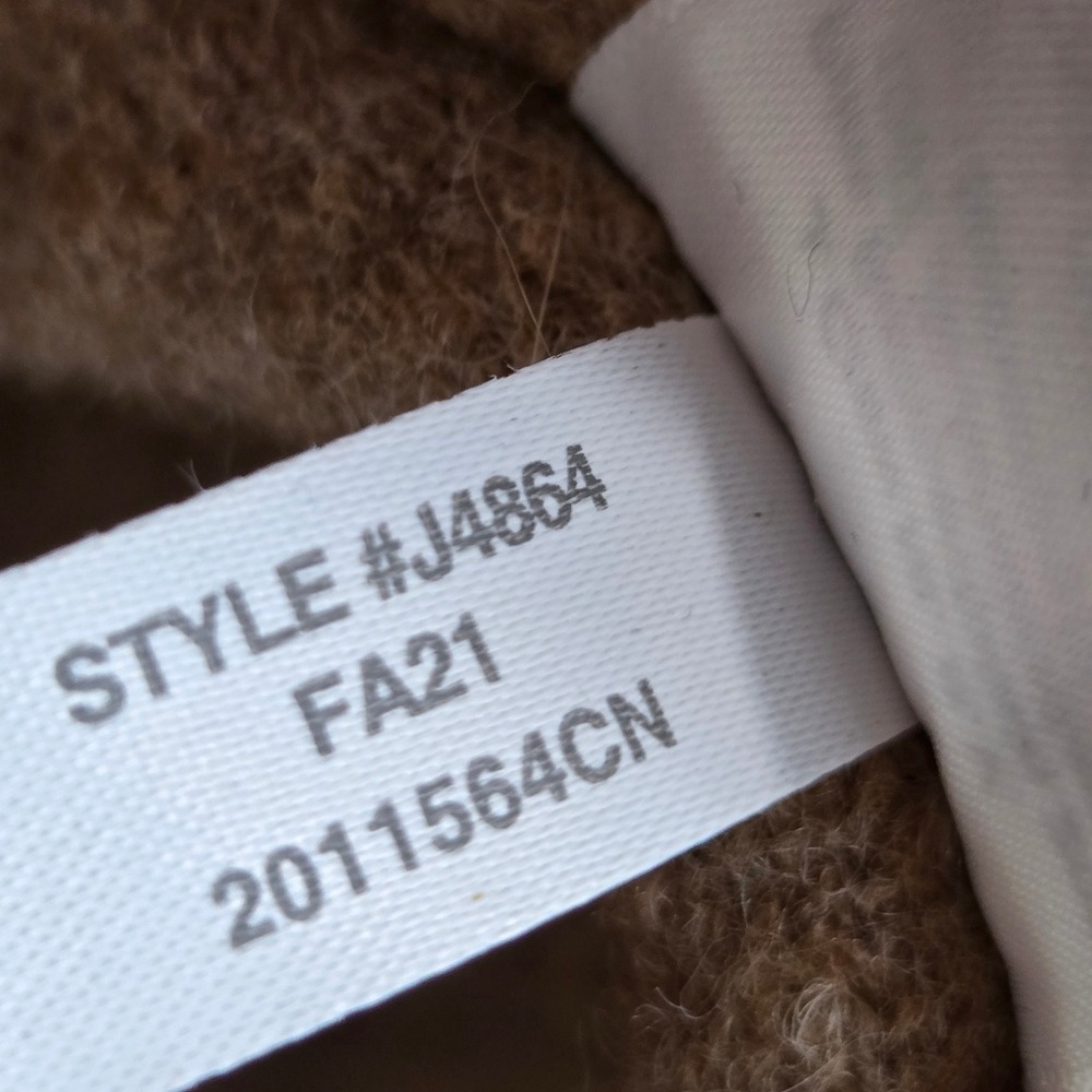 J.Crew Daphne Top Coat Italian Boiled Wool Tan Brown Plus 20 Double Breasted - Picture 5 of 8